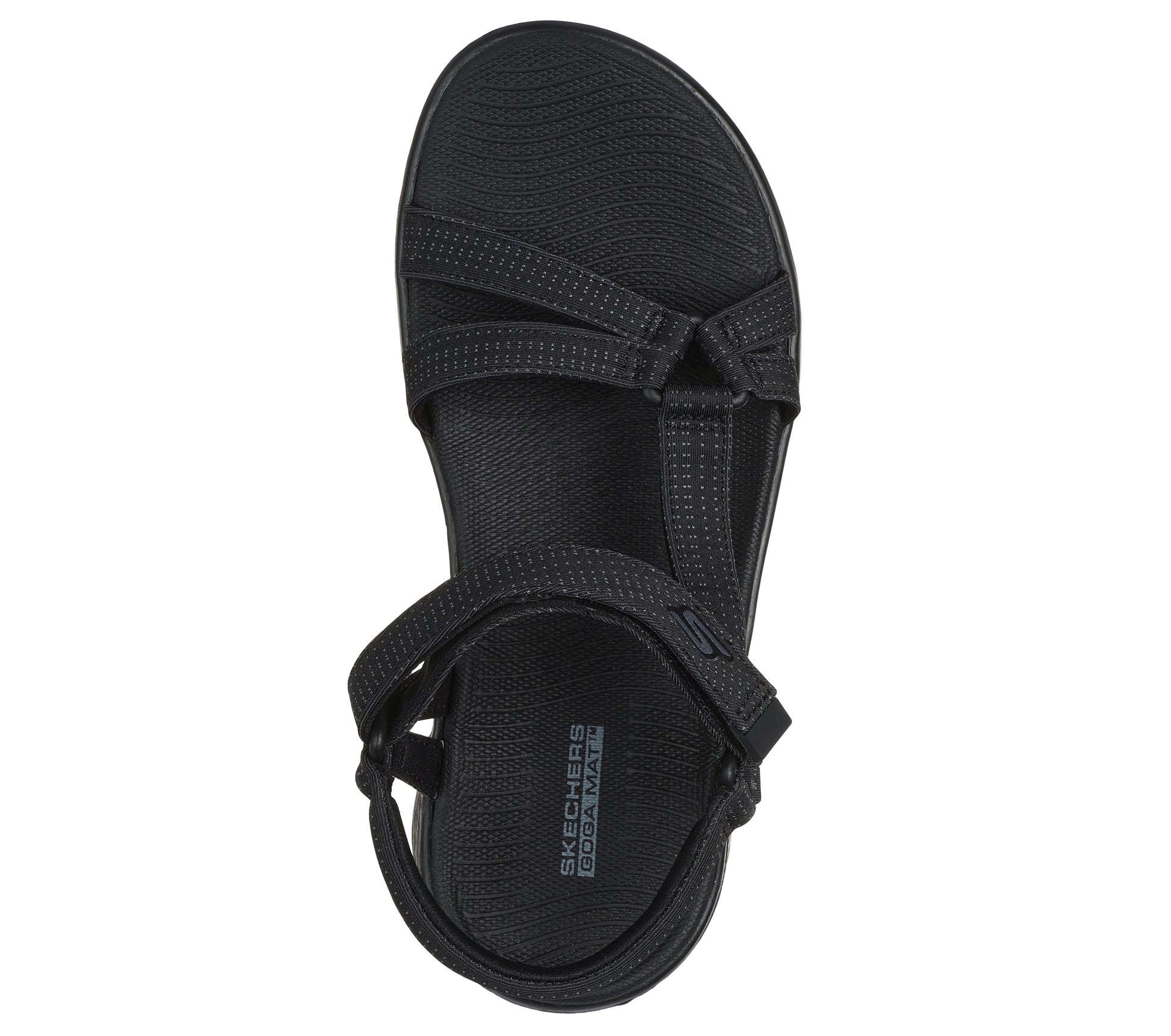 Skechers GO WALK Flex Sandal nero donna dall'alto
