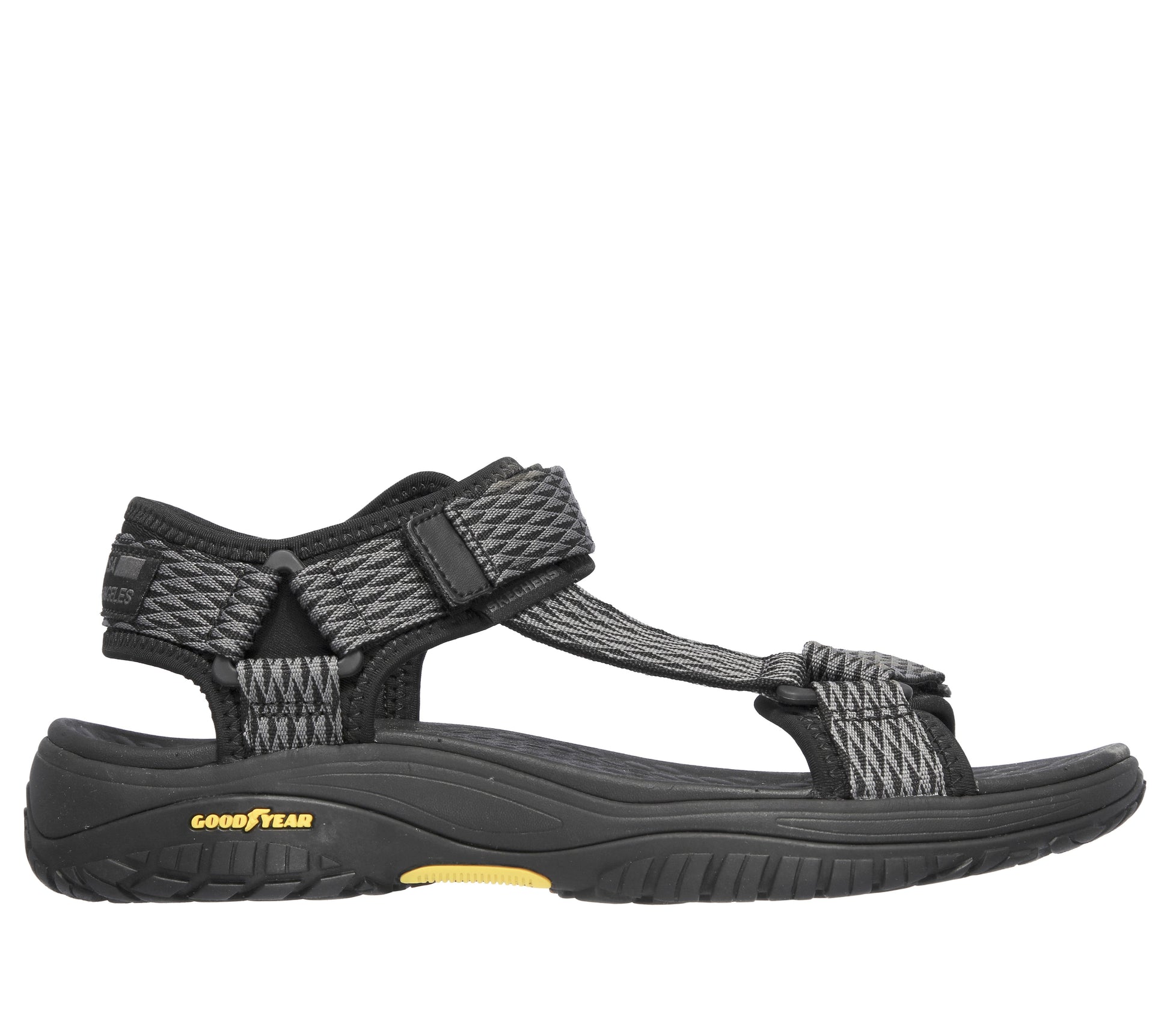 Sandali Skechers Relaxed Fit Lomell nero grigio uomo esterno