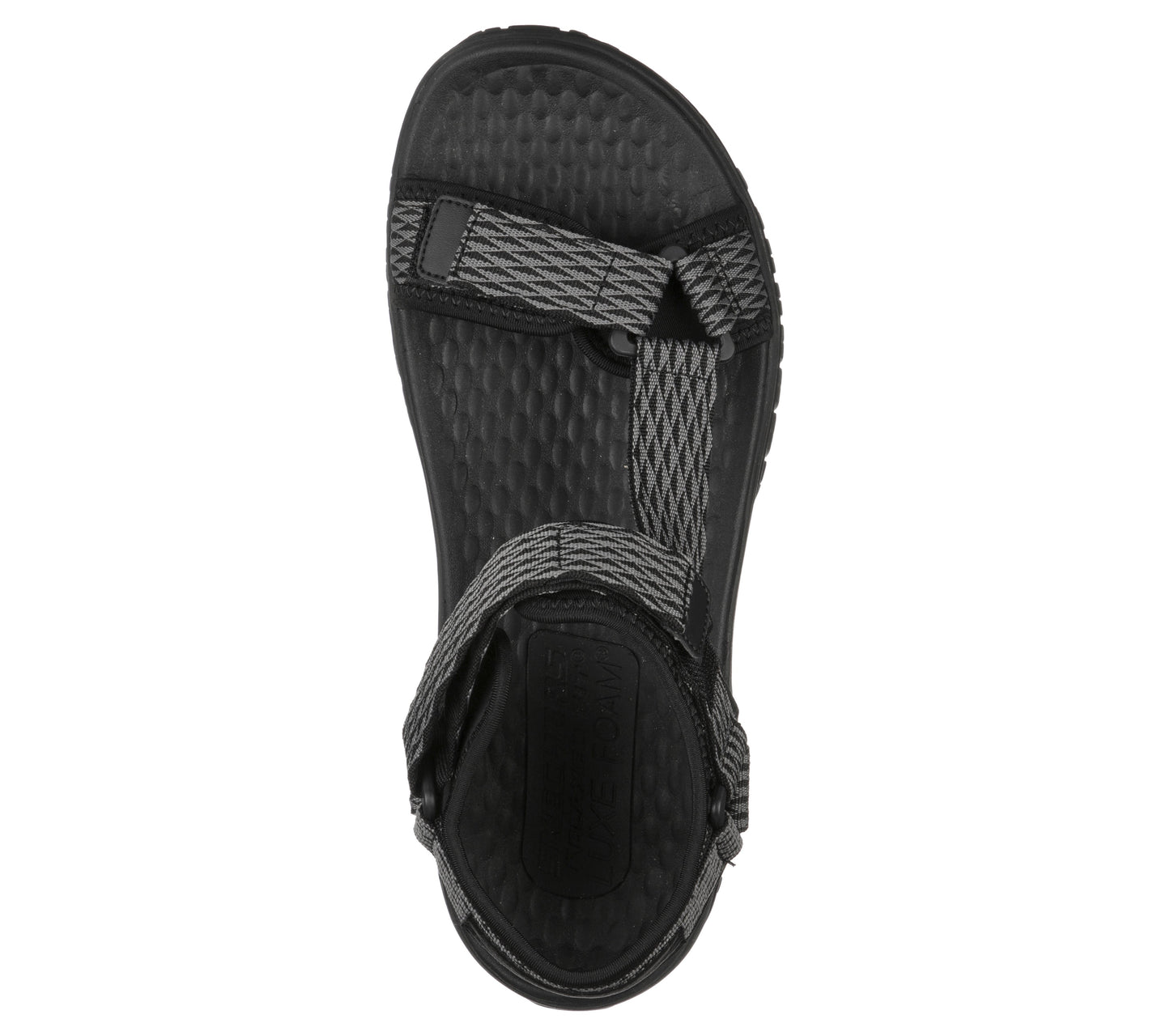 Skechers Relaxed Fit Lomell nero grigio uomo dall'alto