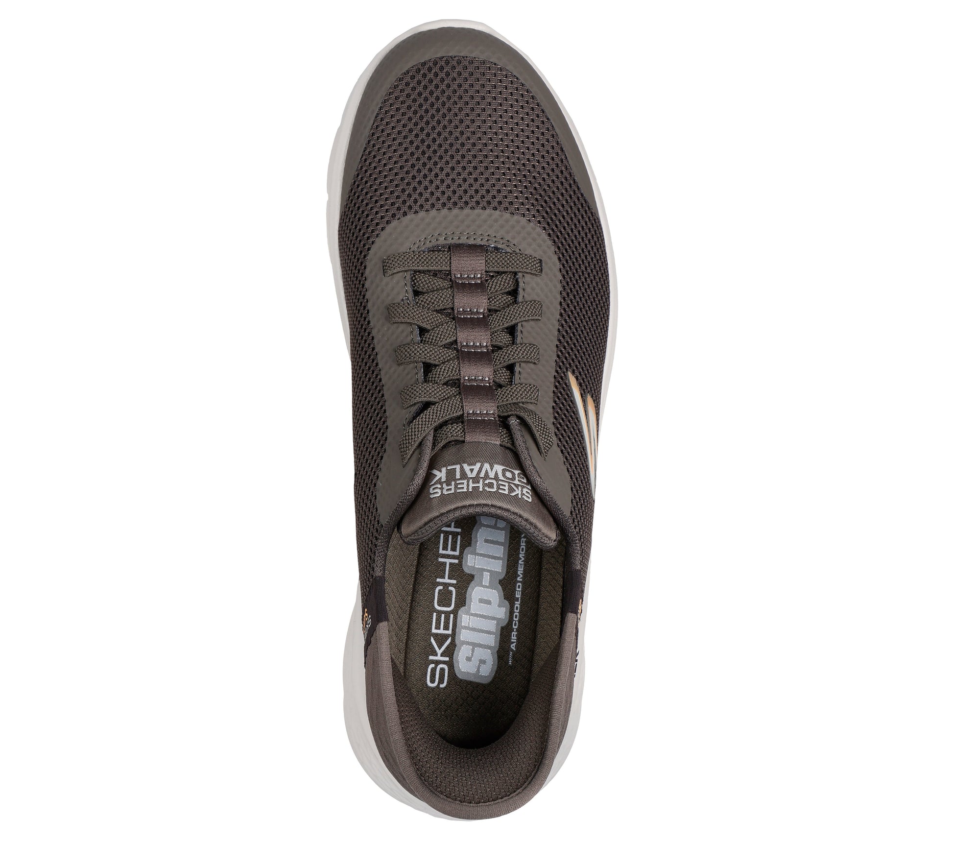 Skechers Slip-ins GO WALK Flex marrone uomo dall'alto