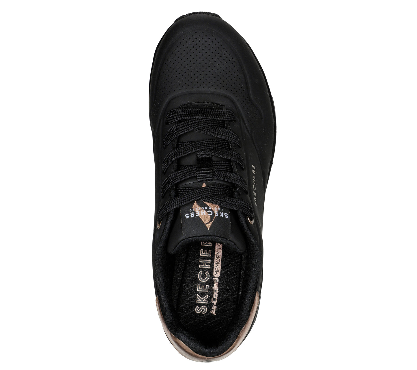 Skechers UNO nero donna dall'alto
